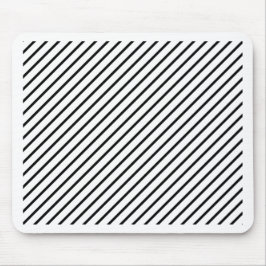 Mousepad Bandas de Diagonal Pretas e Brancas