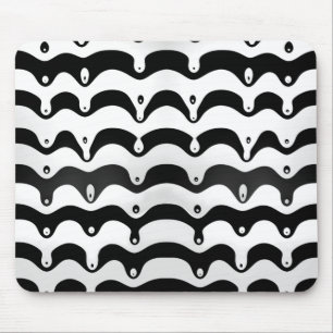 Mousepad Bandas de Zebra Pretas e Brancas Melantes