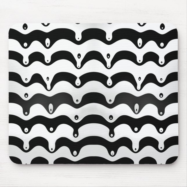 Mousepad Bandas de Zebra Pretas e Brancas Melantes (Frente)