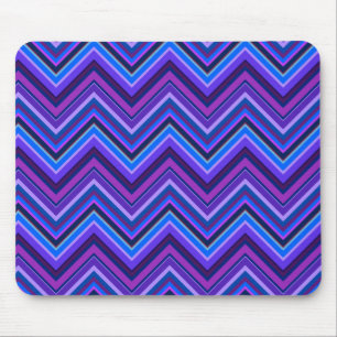 Mousepad Bandas de ziguezague azuis e roxas