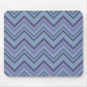 Mousepad Bandas de ziguezague de cinza azul
