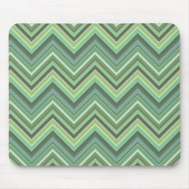 Mousepad Bandas de ziguezague verde-oliva (Frente)