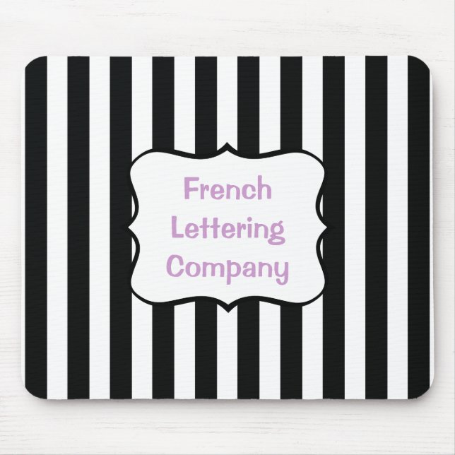 Mousepad Bandas francesas de preto (Frente)