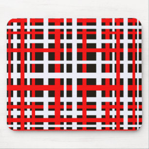 Mousepad Bandas interligadas Vermelho branco preto