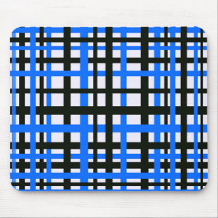 Mousepad Bandas intertraváveis Azul branco preto