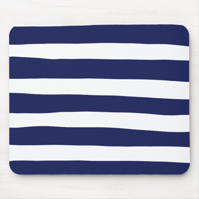Mousepad Bandas irregulares - Azul e branco (Frente)