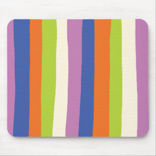 Mousepad Bandas irregulares - Azul, Laranja, Roxo, Verde e