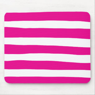 Mousepad Bandas irregulares em magenta e branca