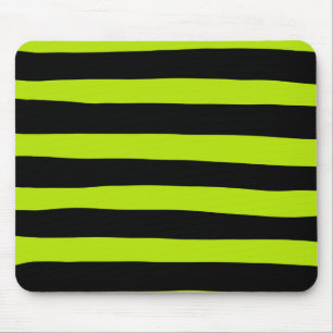 Mousepad Bandas irregulares - Verde limão e preto