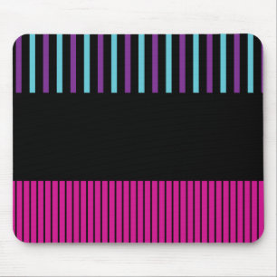 Mousepad Bandas Pop de cor - rosa, roxa, azul e preta