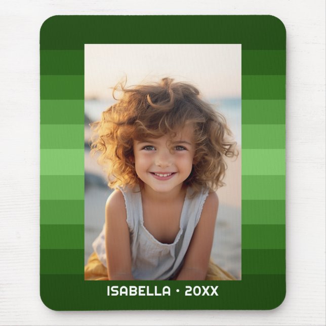 Mousepad Bandas Retroativas - Verde Natal - Foto Simples (Frente)