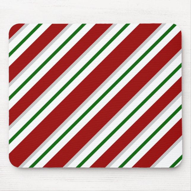 Mousepad Bandas Vermelhas e Verdes (Frente)