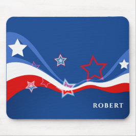 Mousepad Bandeira abstrato americana Estrelas e Stripes