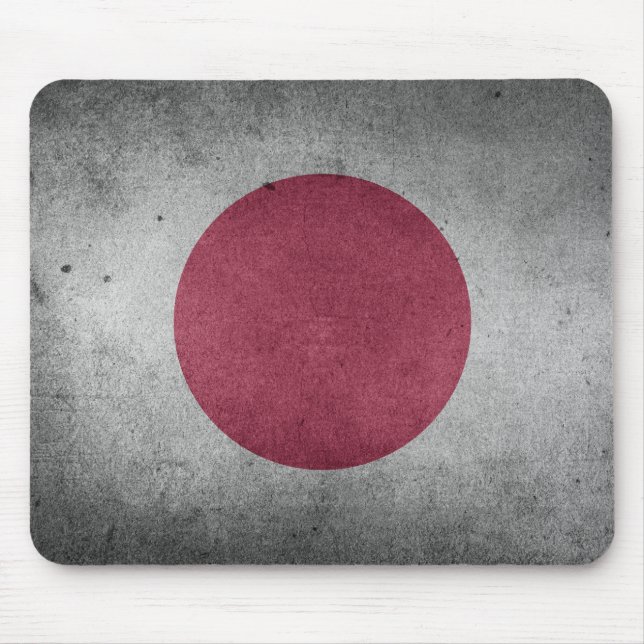 Mousepad Bandeira afligida vintage de Japão (Frente)