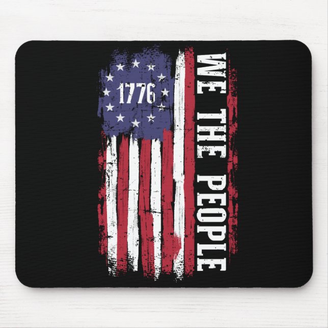 Mousepad Bandeira americana 1776, dia da independência pess (Frente)