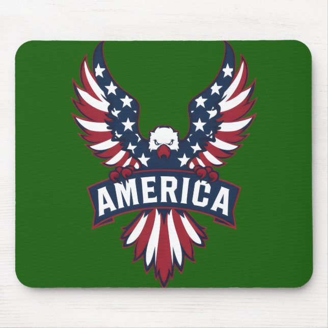 Mousepad Bandeira americana. Águia. (Frente)