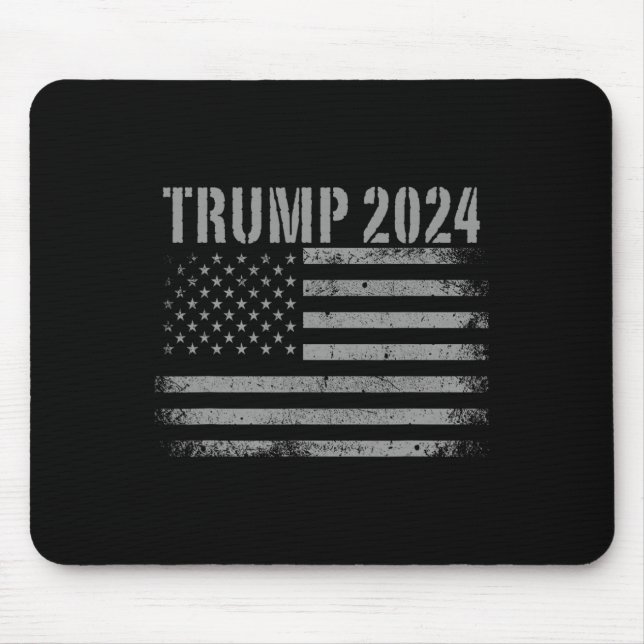 Mousepad Bandeira Americana Angustiada 2024 Usa Patriótica  (Frente)