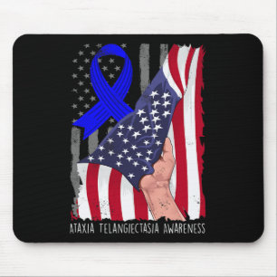 Mousepad Bandeira Americana Azul de Conscientização da Atax