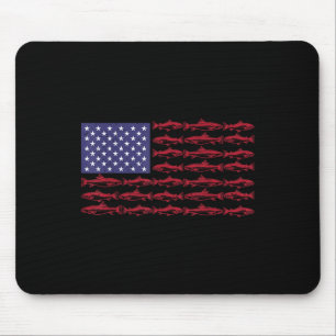 Mousepad Bandeira Americana B Pesca Patriótico Homens Menin