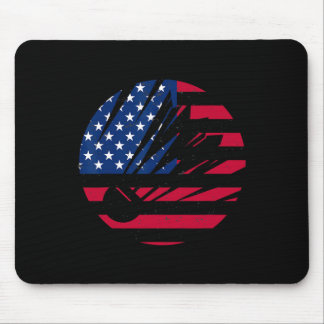Mousepad Bandeira Americana Badminton Camisa Men Mulheres U