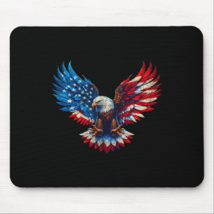 Mousepad Bandeira Americana Bald Eagle Patriótica Eagle 4º