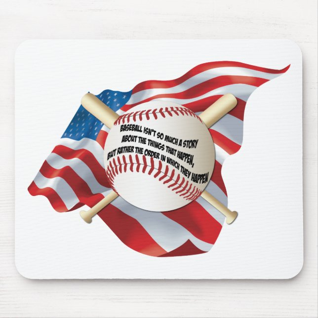 Mousepad Bandeira Americana Baseball (Frente)