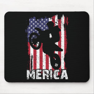 Mousepad Bandeira Americana Bike Merica Motocross 4 De Julh