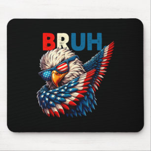 Mousepad Bandeira Americana Bruh Dabbing Águia Homens Menin