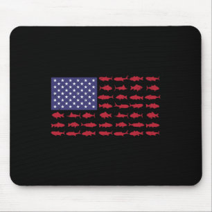 Mousepad Bandeira Americana Camisa de Pesca 4 de julho, Cri
