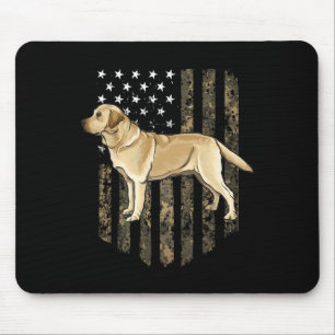 Mousepad Bandeira Americana Camuflada Labrador Retriever Am