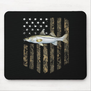 Mousepad Bandeira Americana Camuflada Pesca de Robalo 4 de