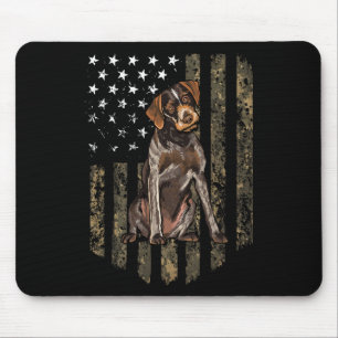 Mousepad Bandeira Americana Camuflada Pointer de Arame Alem
