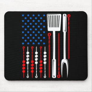 Mousepad bandeira americana churrasco filho pai marido dia
