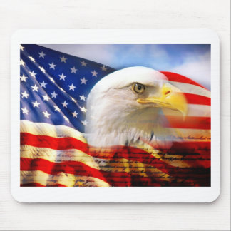 Mousepad Bandeira americana com águia americana