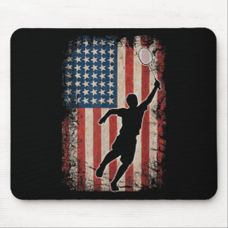 Mousepad Bandeira Americana de Arte Esportiva de Peteca de 