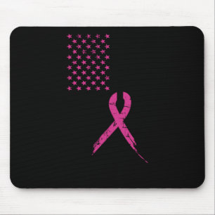 Mousepad Bandeira Americana de Sensibilização do Cancer