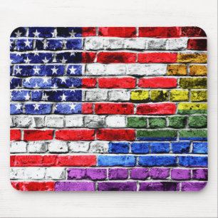 Mousepad Bandeira americana do arco-íris
