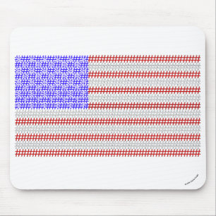 Mousepad Bandeira americana do ASCII