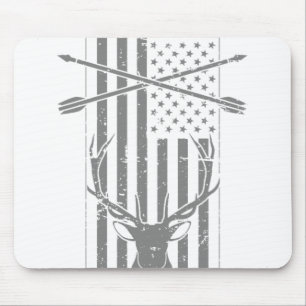 Mousepad Bandeira americana do caçador - caça dos cervos
