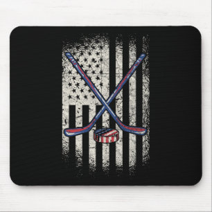 Mousepad Bandeira Americana do Hóquei no Gelo nos Estados U