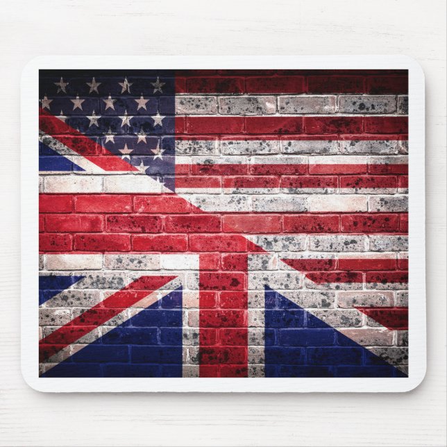 Mousepad Bandeira americana e britânica (Frente)