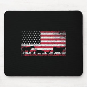 Mousepad Bandeira Americana Em 4 De Julho - Galinha - Vaca