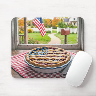 Mousepad Bandeira Americana em uma Torta de Cereja