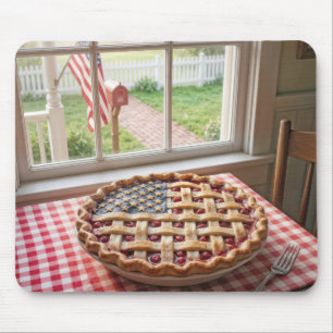 Mousepad Bandeira Americana em uma Torta de Cereja