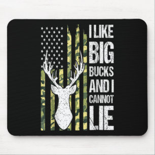 Mousepad Bandeira Americana Eu Gosto De Grandes Bucks E Não