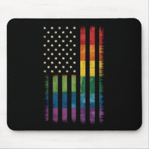 Mousepad Bandeira americana EUA Arco-íris Orgulho Gay Lésbi