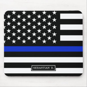 Mousepad Bandeira americana fina de Blue Line