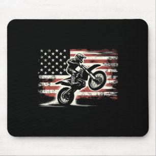 Mousepad Bandeira Americana Moto Bicicleta Motocross Ciclis