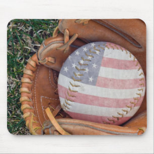 Mousepad Bandeira americana na bola