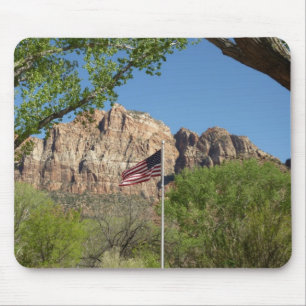 Mousepad Bandeira Americana no Parque Nacional Zion II